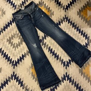 Raw Hem Vintage Miss Me Flare Jean